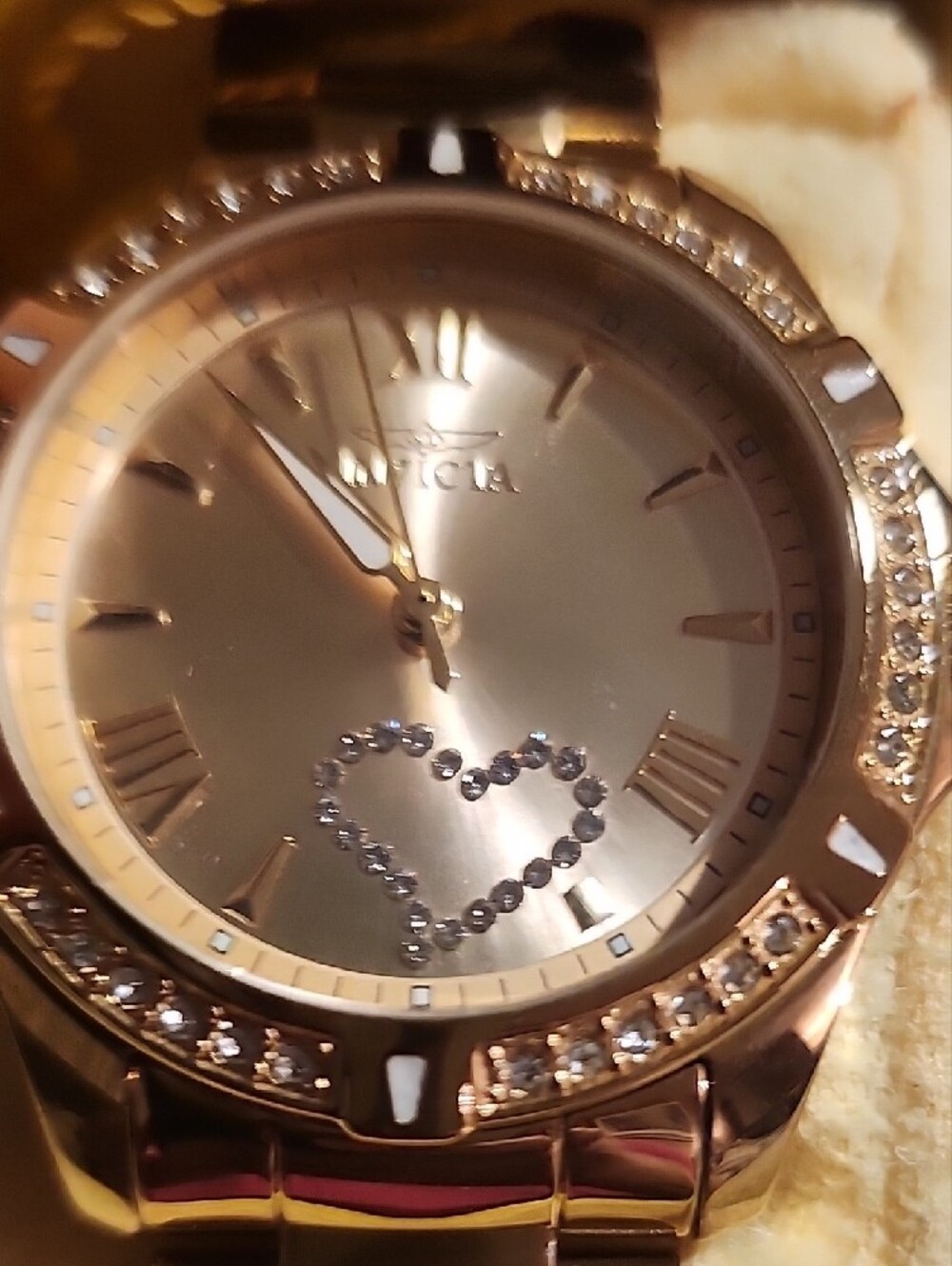 Invicta  Gold-Tone Crystal Accent Women's Bracelet Watch - Picture 3 of 3